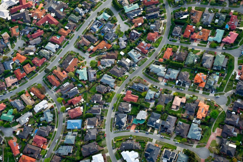 Houses in a neighborhood